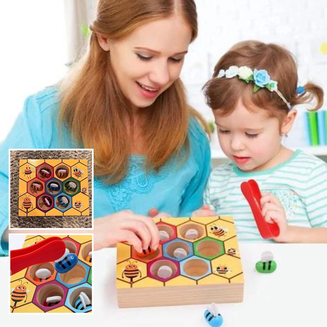 Cinqo- Jeux pour enfants 2 ans, Spellen Montessori, Jeux en bois 1 an,  Spellen de