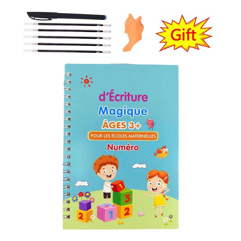 ÉcriPro™ - Cahiers magiques d'apprentissage pour l'écriture - Idée Jouets ÉcriPro™ - Numéro + Set stylo Idée Jouets