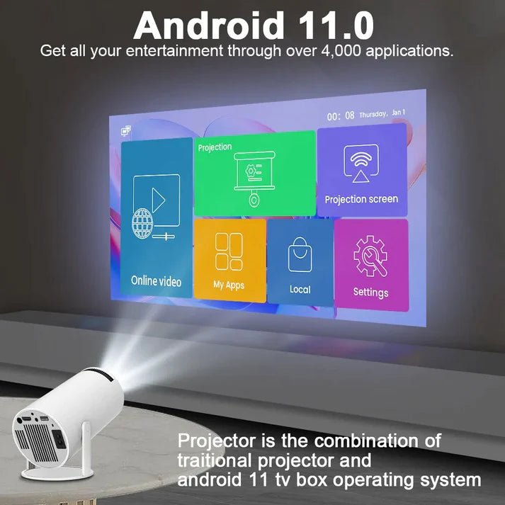 MagCubic : Vidéo Projecteur intelligent 4K Android HY300 – Idée Jouets